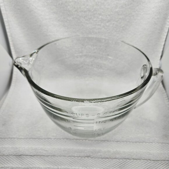 Anchor Hocking 8 Cup 2 Quart Measuring Cup Batter Bowl Glass 88 USA 17 - Picture 7 of 7